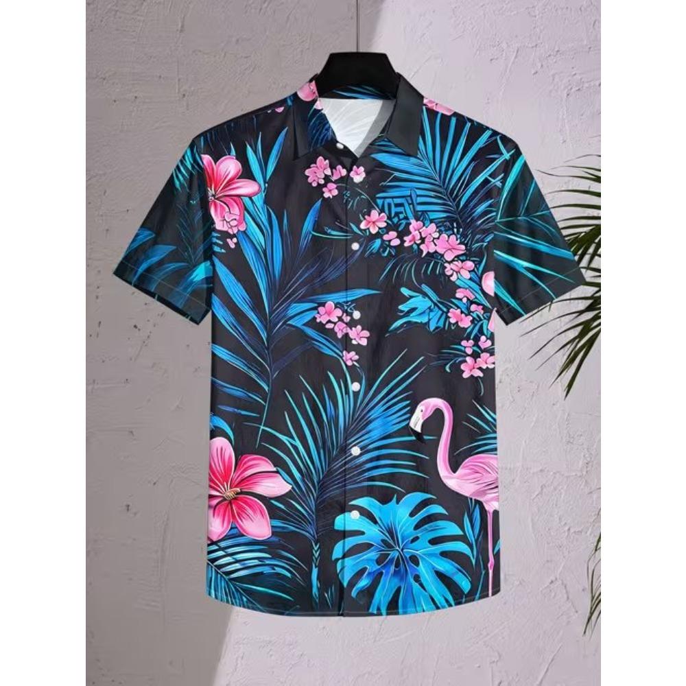 Camicia da Donna Camicia a Maniche Corte Camicetta Bottonata Stampata Floreale Quotidiana Casual Collo Top Regolari Quotidiani Estate Primavera