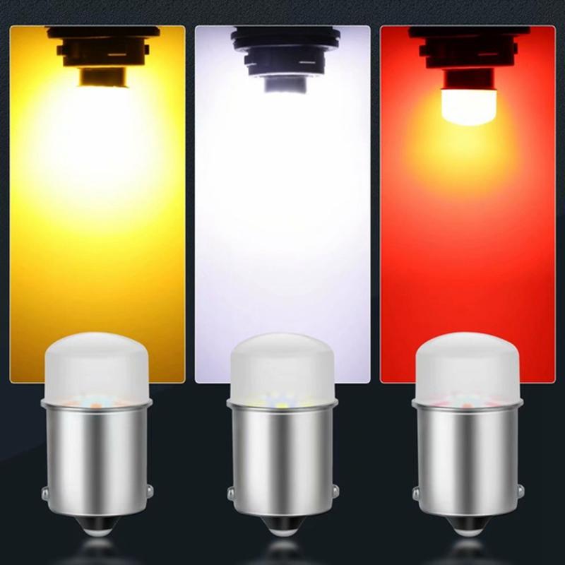 2pcs 1156 P21W P21 5W 1157 BA15S BAY15D Led Car Signal Lamp Daytime Running Light 12V Auto Car Fog Lamp White Red Yellow