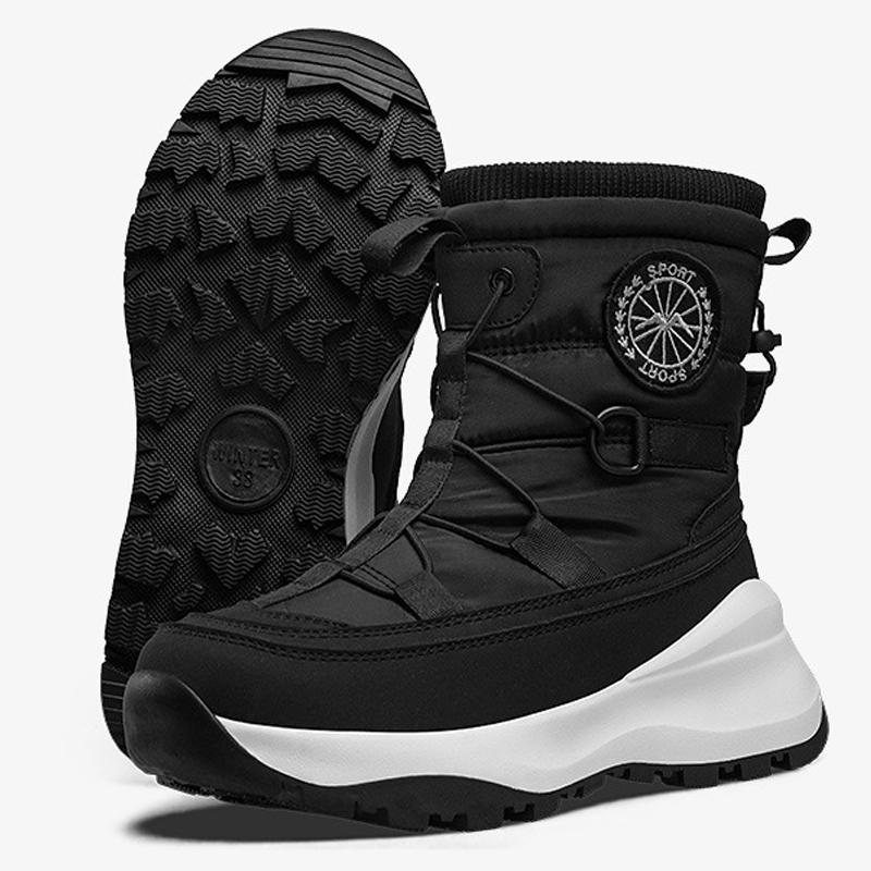 2025 New Snow Boots For Men Women Warm Plush Winter Boots Anti Slip Waterproof Men Shoes Outdoor Sports Cotton Boots Side Zipper