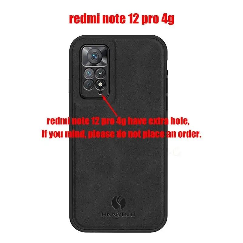 Redmi12 Luxusní ovčí kožené pouzdro pro Xiaomi Redmi Note 12 Pro Plus 4g 5g Pánské Business Vintage magnetický kryt Note12 12pro