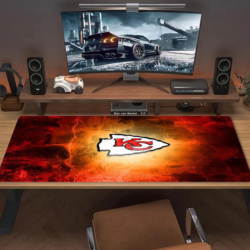 Kansas City Chiefs Color Mouse Pad Large Gaming Table Cushion Non-slip Laptop Tablet Big Mousepad XXL Mat Mini PC Playmat With Lock edge