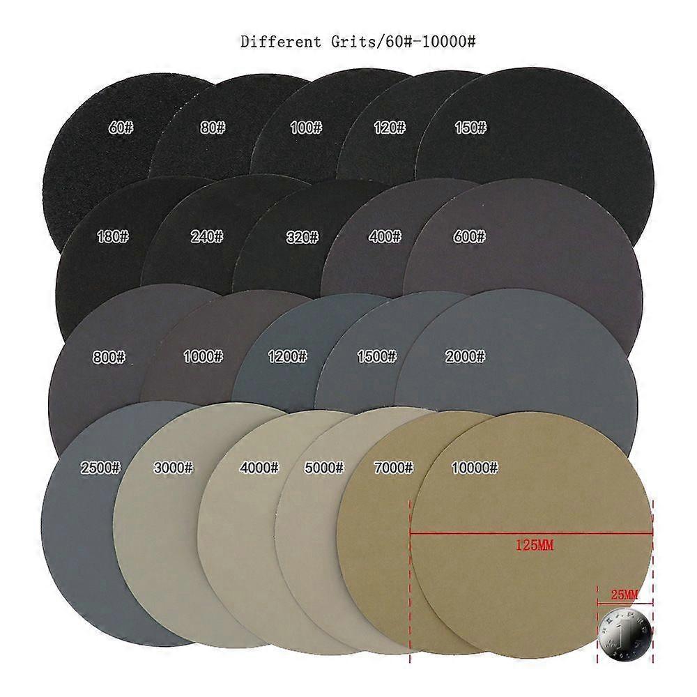 1 Pack Sanding Discs, Round Sandpaper, 320mm Hook And Loop Sanding Discs