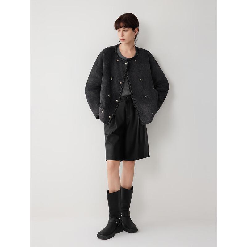 ELLE Women's Grey 90 Duck Down Short Jacket