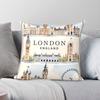 Londyn Big Ben Plac Westminsterski Poszewka na poduszkę Poliester Len Aksamit Kreatywna Dekoracyjna Poszewka na poduszkę do rzucania Poszewka na poduszkę domową 45x45