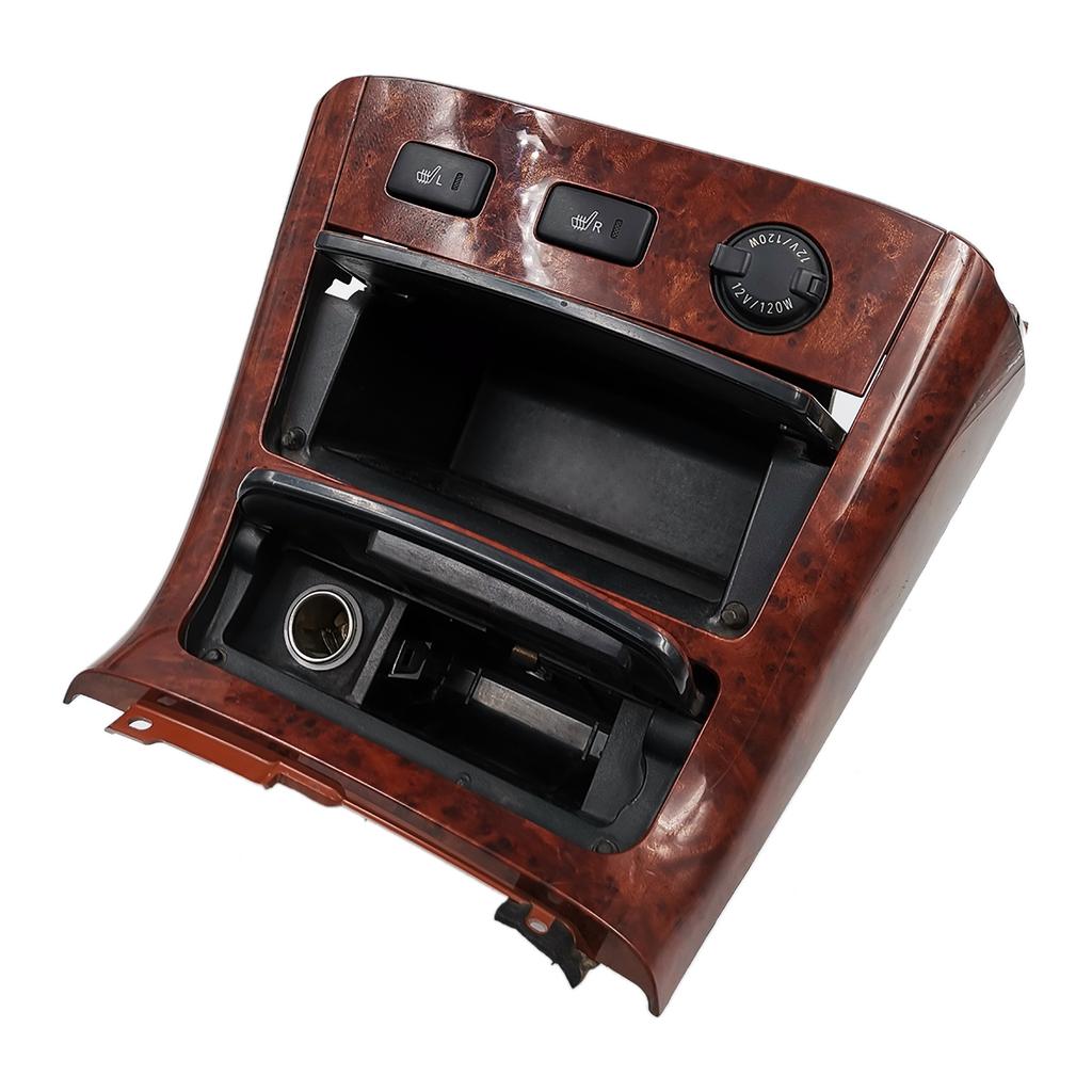 Car Interior Wood Color Gear Shifter Panel With Cup Holder Seat Heater Switch Button for Toyota Camry 2002-2006 Manual Gear