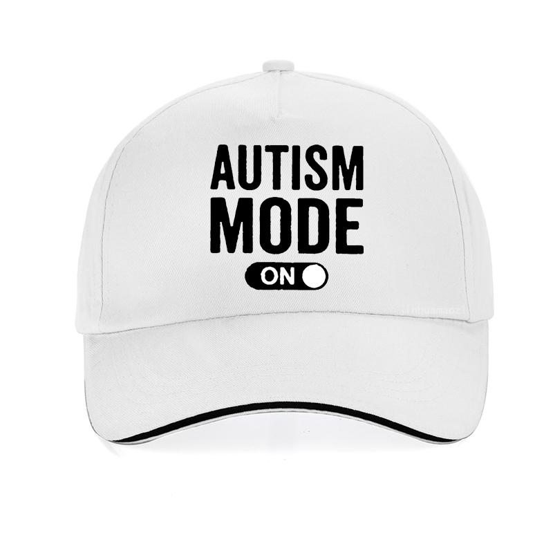 Lustige Beste Autismus-Modus An Hut Unisex Damen Grafik Baumwolle Baseballkappe Harajuku Pop Y2K Sommer Trucker Snapback Hüte Knochen