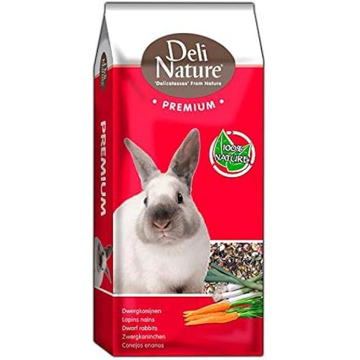 Doublure Premium Clapier - DELI NATURE - 3 Kg - Alimentation Équilibrée - Pour Lapin Adulte - Mélange Complet
