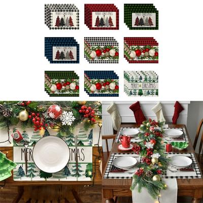 Place Mat Christmas Themed Placemat Table Mats for Family and Friends Gift Christmas Festive Home Decor