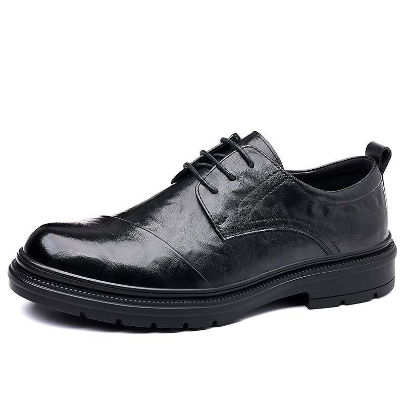 

Брендовые мужские туфли, модные, из натуральной кожи, мужские деловые туфли на плоской подошве, черные, дышащие, мужские, формальные, офисные, рабочие туфли 44 чёрный