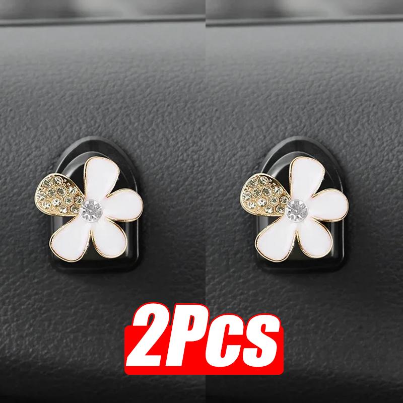 1/2 Stück Kreativer Bär Blume Mini Autohaken Sitzlehnenhalter für Schlüssel Aufhänger Auto Aufbewahrungsorganizer Auto Innenraumzubehör