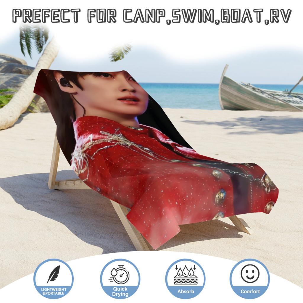 Quick Drying Beach Towels Lee Know Oversized 30X60Inch Printing Towel Super Absorbent Pool Towel Blanket