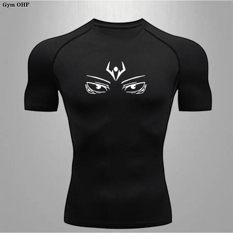Summer Short Sleeved T-Shirt Men's Sports Running Summer Athletic Quick Dry Fitness Comfortable Tight Gym Compression Training Tops