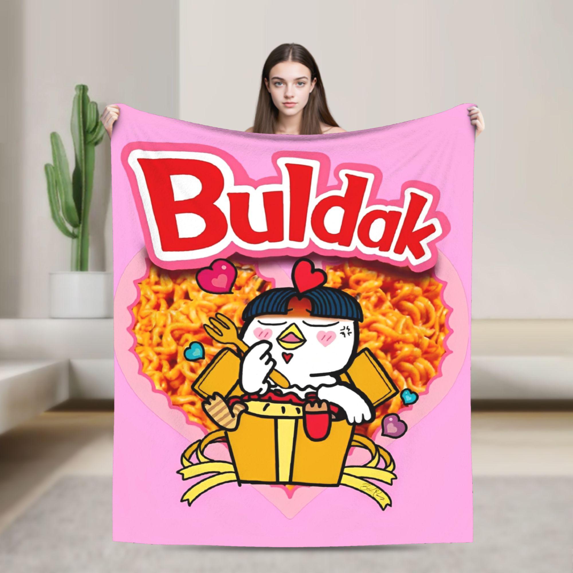 

Теплое одеяло Buldak с курицей Плюшевое одеяло для путешествий и офиса Новинка для декора дома Фланелевая простыня Покрытие для дивана-кровати 130x150cm