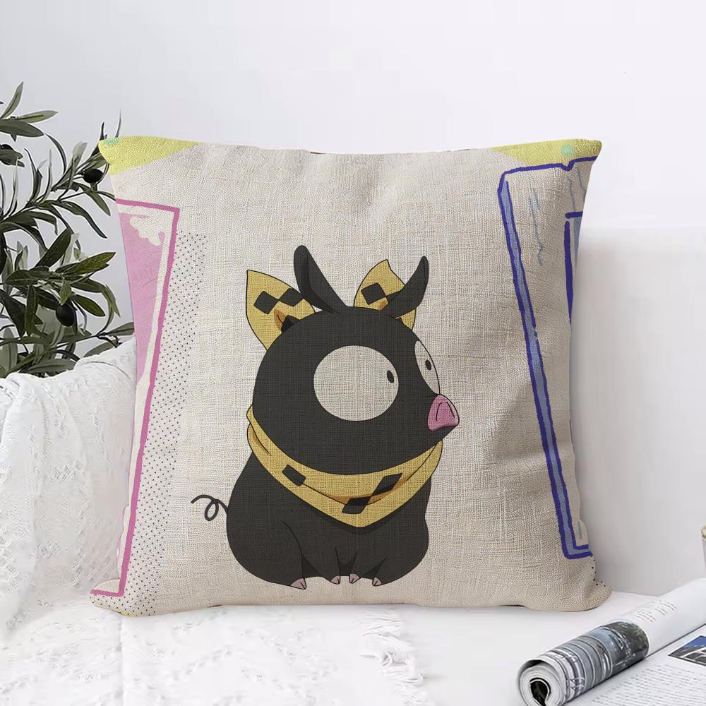Japanese Anime Rranma 12 P Chan Cushion Cover Organic Linen Square Pillow Case Durable Nonallergenic And Kind To Skin