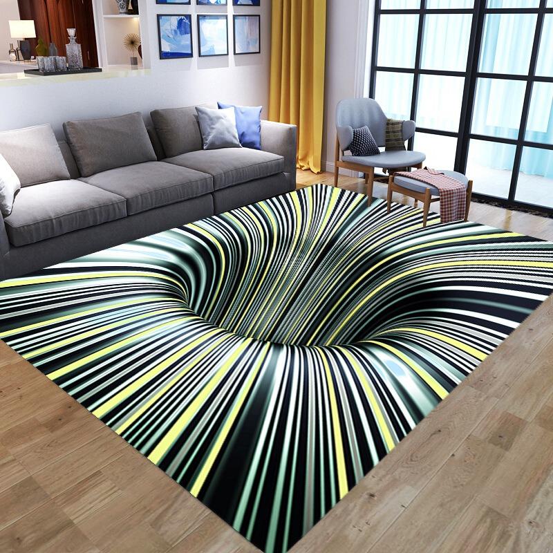 

Ковер Гостиная Диван Одеяло Визуальный Водоворот Спальня Полностью Ковровое покрытие 40*60cm