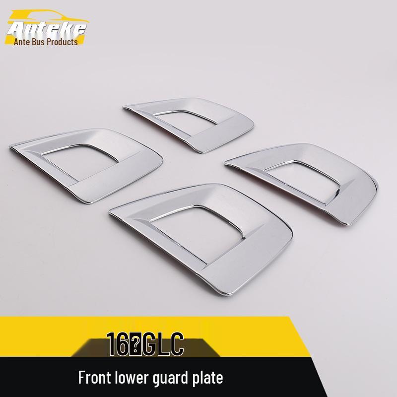 Front Bumper Guard Sticker for 16 GLC Models - Electroplated Decorative Trim for Lower Guard.