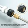 Telescoping Pressure Washer Wand 2 Hose Adapters 5 Sections 5 Different Nozzles Sturdy Telescopic Spray Wand 6.33m for Drains