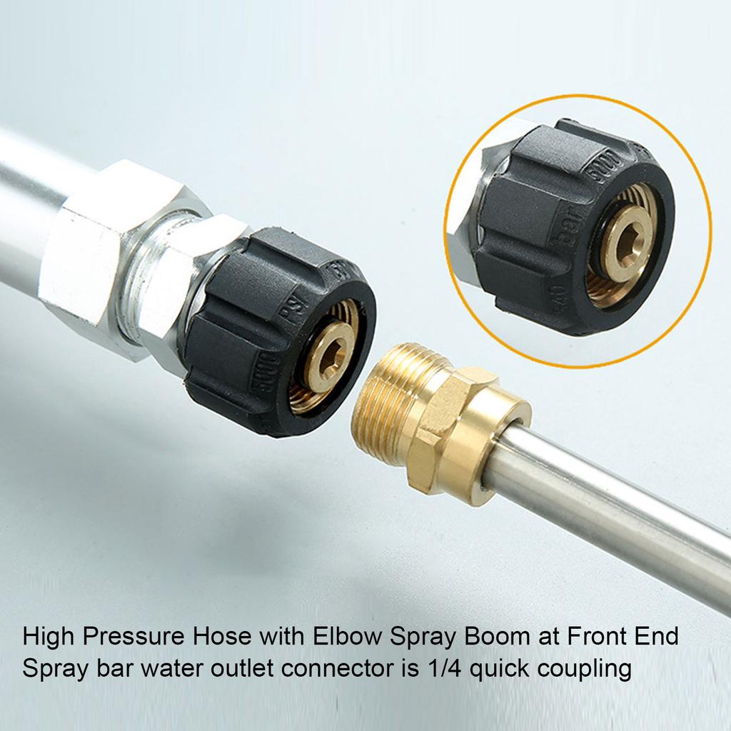 Telescoping Pressure Washer Wand 2 Hose Adapters 5 Sections 5 Different Nozzles Sturdy Telescopic Spray Wand 6.33m for Drains