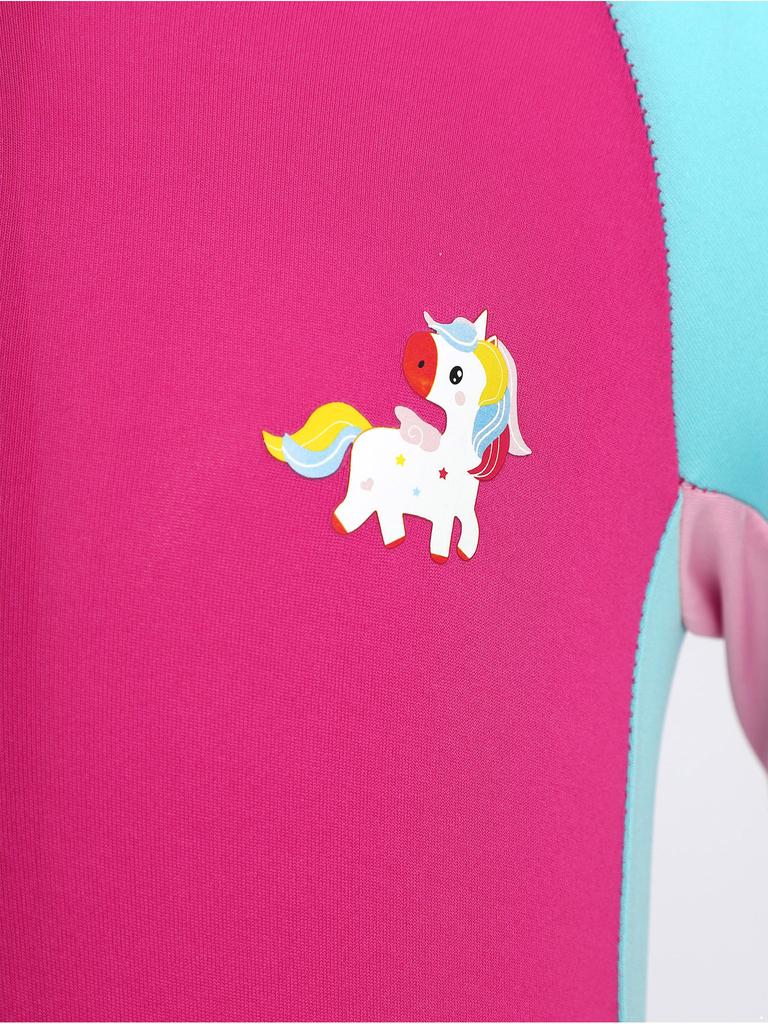 Kids Full Body UV Protection Swim Suit Long Sleeve Zipper Sport Bathing Suit for Girls Beach Surf and Swimming