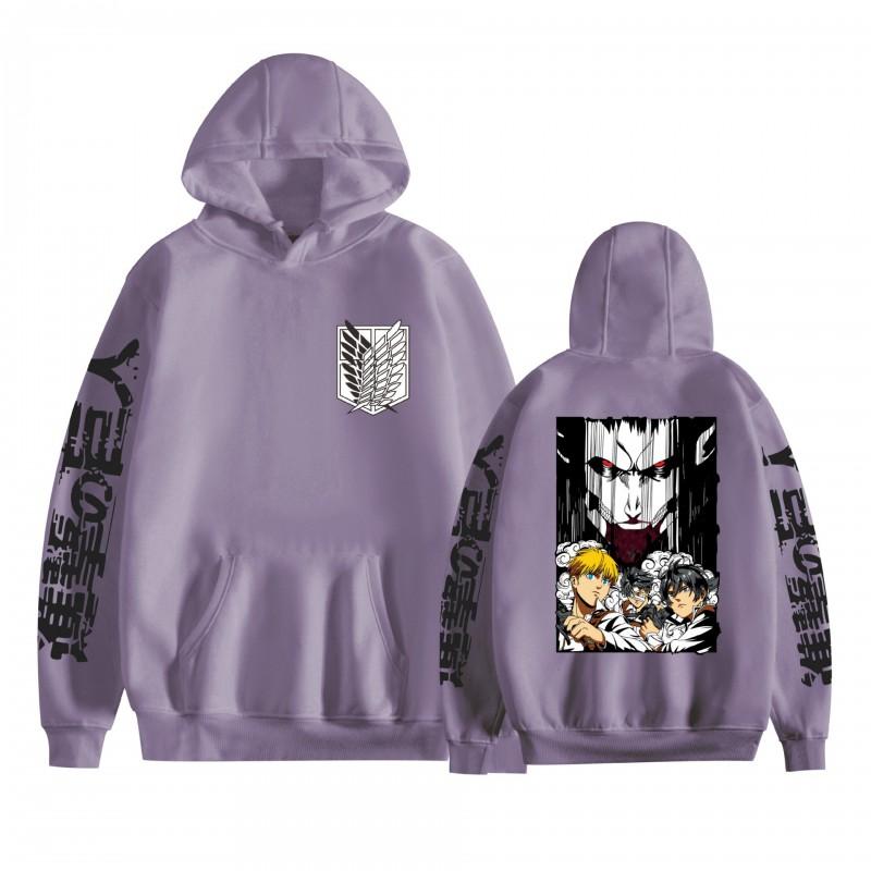 Attack On Titan Anime Hoodie Loose Fit Teens Adults Long Sleeve