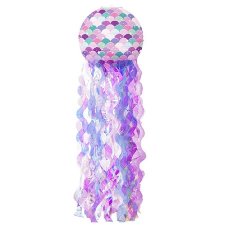 Hanging Mermaids Jellyfish Paper Lanterns Birthday Party Ornament Baby Showers Decoration Sea Themed Party Accessories