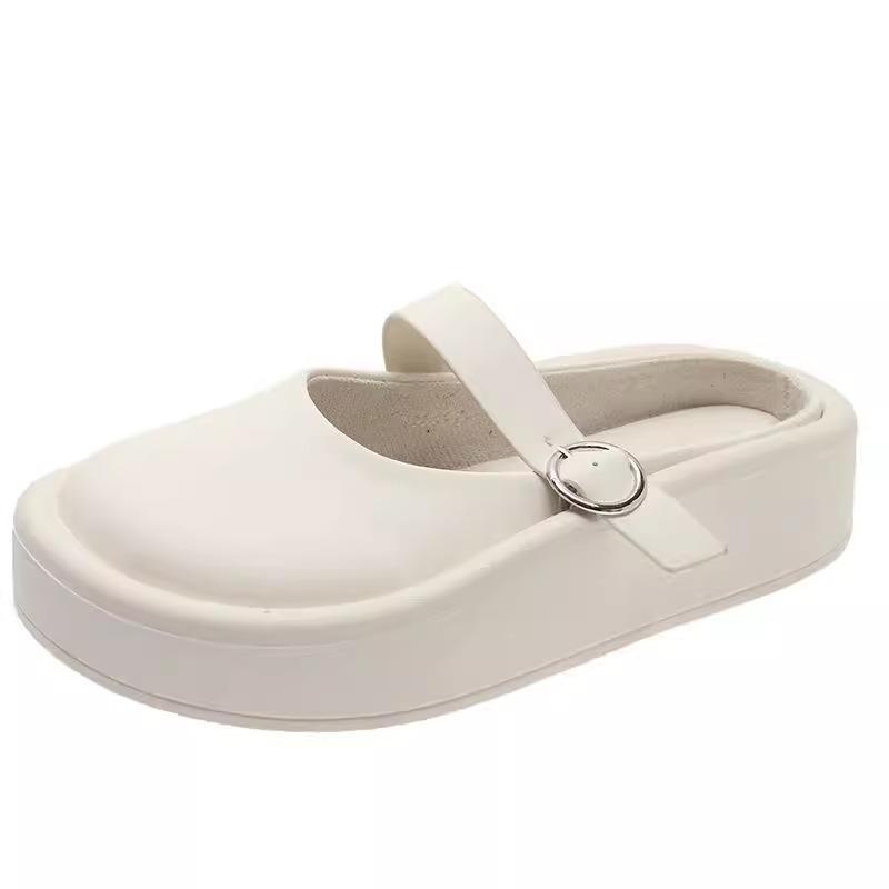 Big Head Ugly Cute Bag Head Half Slippers Women's Summer 2025 New Lazy Heelless Sandals Platform Slippers Foreign Trade