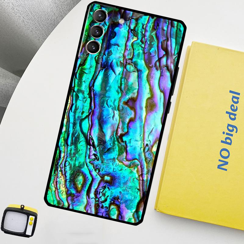 Abalone Shell Phone Case For Samsung Galaxy S25 Ultra S21 S22 S23 S24 Ultra S9 S10 S20 Plus S25 FE Cover