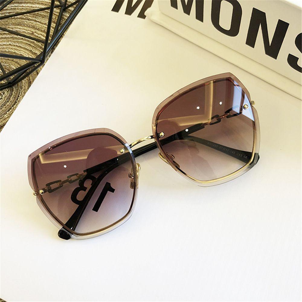 1Pc Brand Designer Sun Glasses Women'S Rimless Square Sunglasses Vintage Female Shades Uv400 Protection Eyewear
