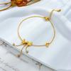 Gold Butterfly Anklet With Zircon Tassel