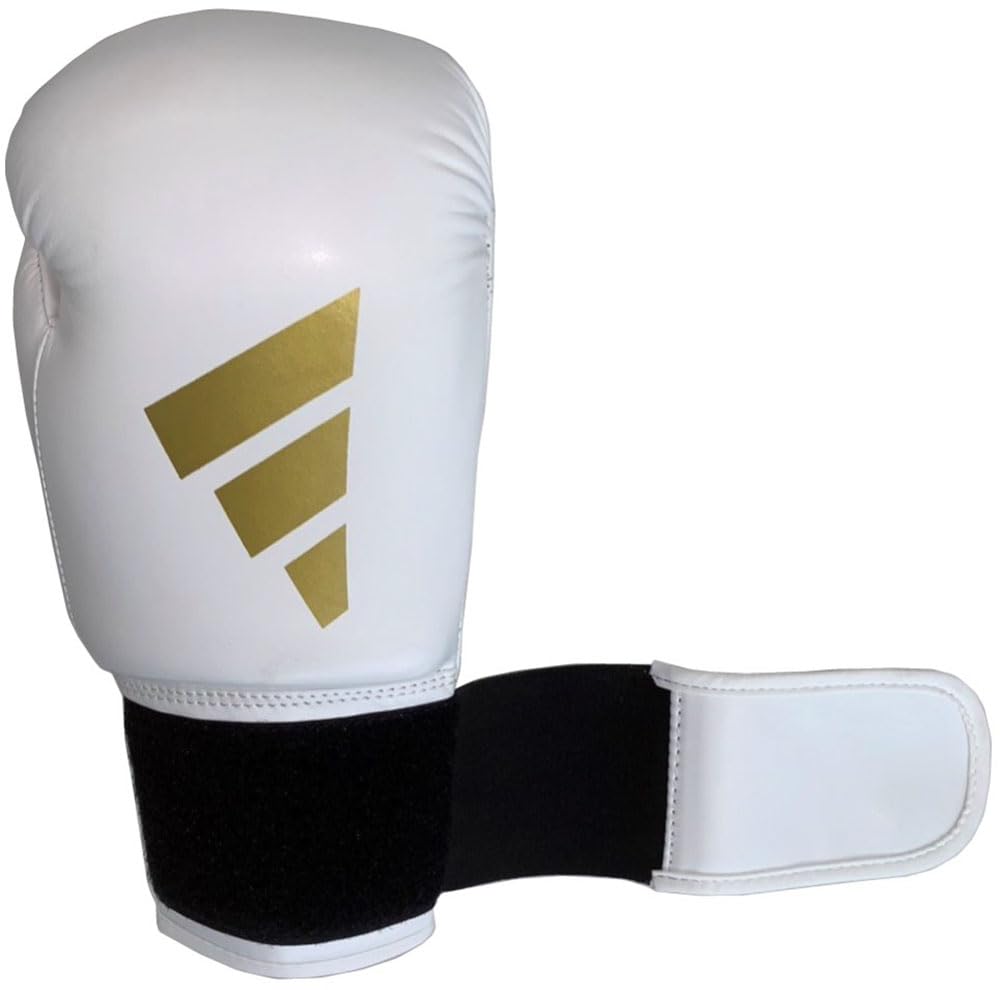 Adidas Combat Sports Boxing Speed 10oz Gloves, 50, ADISBG50, White/Gold,