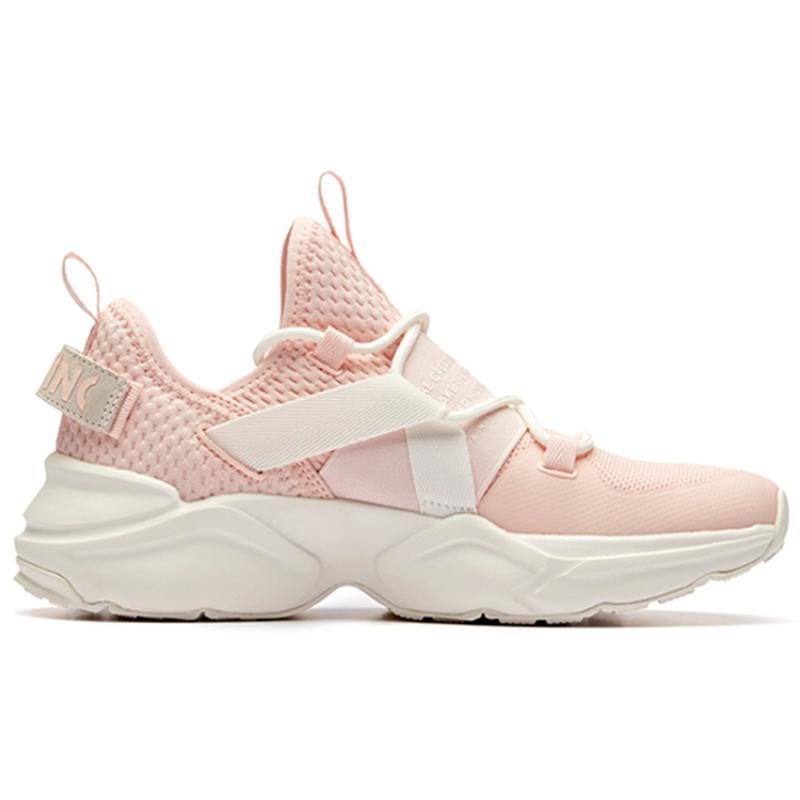 Anta Life Collection Cushioning Anti-Slip And Wear-Resistant Low-Top Casual Shoes Women's Pink Sneakers 92918860-2