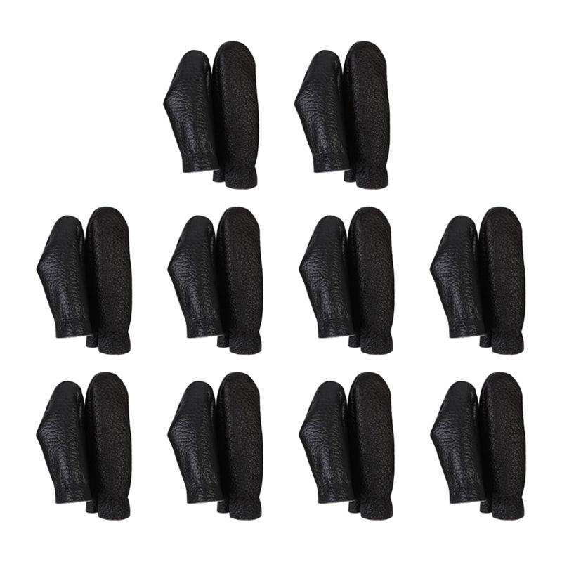 5 Sets/10Sets Leather Finger Protector, Needle Felting Knitting Finger Thimble Finger Cots for Hand Sewing Needlework X3UC