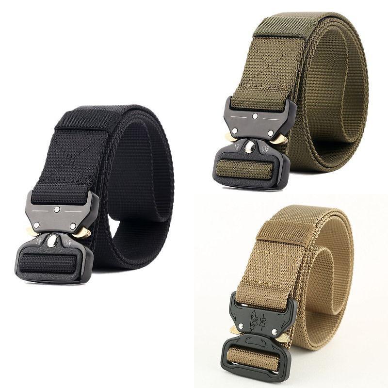 Canvas Military Belt For Men With Quick Release Plastic Buckle Perfect For Hiking And Casual