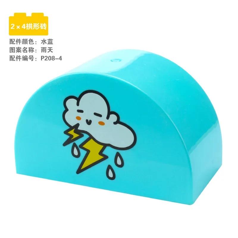 Big Building Base Blocks Printed Patterns Accessories Cake Zoo Tools Compatible Large Bricks Children Kids Creativity Toys Gifts