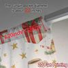 2pcs  Curtains Christmas Tree Bow Gift Snowflakes (3) Light Filtering Popular Curtains Machine Washable Fabric Curtains