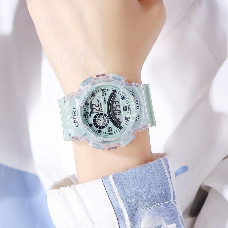 Electronic Watch Translucent Adolescent Student Multi-Functional Sports Electronic Watch