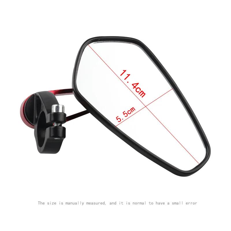 Universal 1 Pair 7/8" 22mm Motorcycle Aluminum Rear View Black Handle Bar End Side Rearview Mirrors Motorcycle Accessories