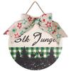 Bow Wooden Christmas Pendant Elk Christmas Door Decoration Shop Door Hanging Ornaments  Bar