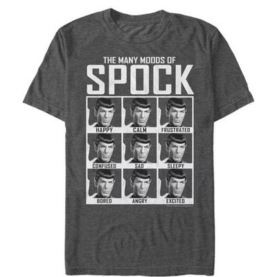 Unisex Adult Many Moods of Spock Heather T-Shirt