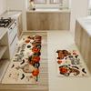 1/2pcs Halloween Kitchen Floor Mats Ghost Pumpkin Balcony Porch Carpet Washable Entrance Welcome Doormat Home Decor Accessories