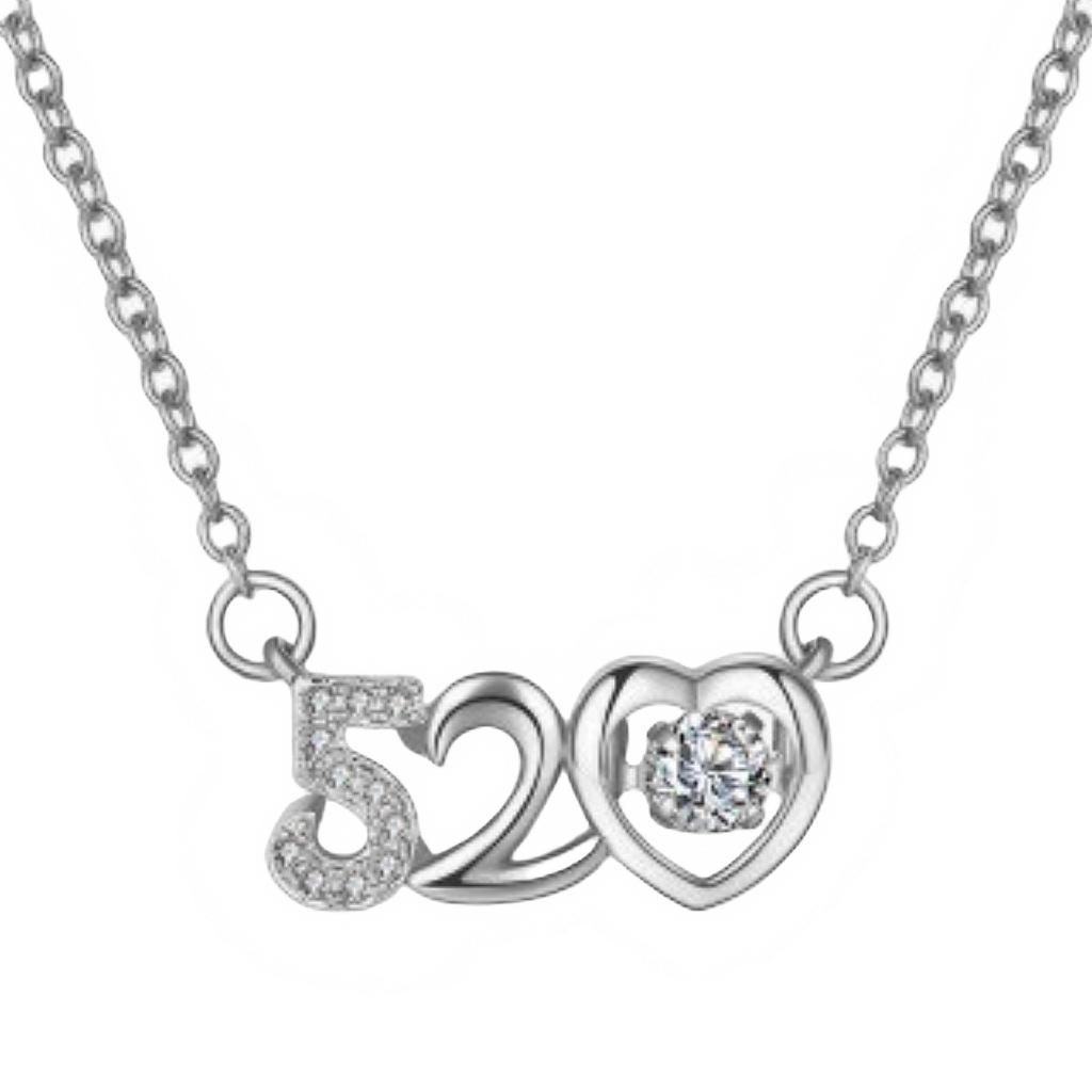 Korean Version Of Qixi Small Smart 520 Pendant Necklace Clavicle Chain