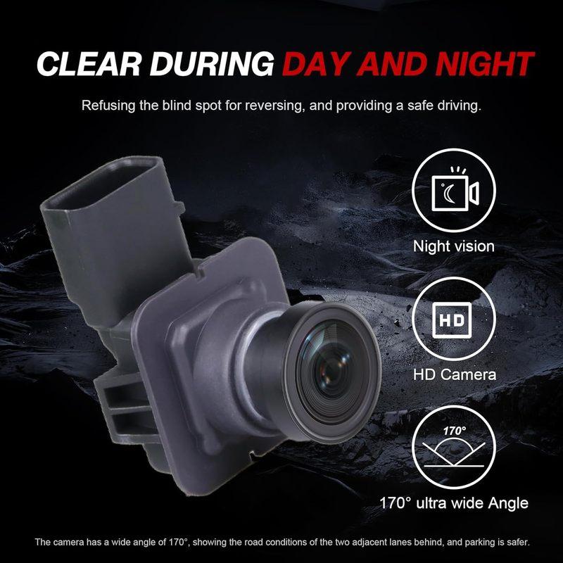 Rear View Backup Camera EJ5Z-19G490-A Compatible with Ford Escape 2.0L 2.5L L4 2014-2016 170°Ultra Wide Angle HD Night Vision