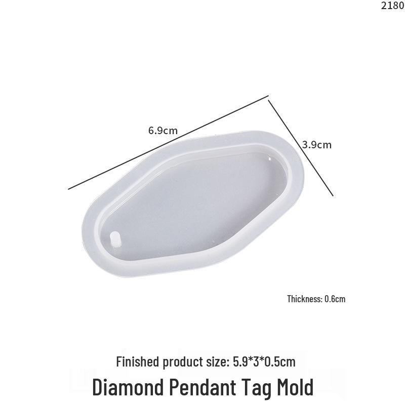 Poppy DIY Resin Sweater Necklace Pendant Mold - Oval, Fan, Round, Bone Tag Shapes