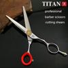 TITAN Professional Hair Scissors Barber Scissors Cutting Thiinning 6inch 440c Steel