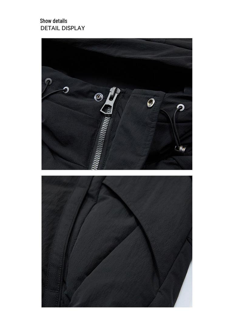 90% Goose Down Boxy Fit Puffer Jacket for Men - High Loft & Thickened Warmth