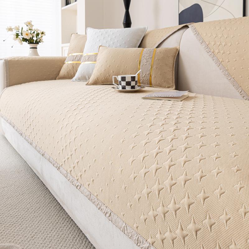 Modern Simple Ice Silk Sofa Cushion Summer  New Non-Slip Ice Silk Mat Seat Cushion Sofa Cover Cloth Blanket