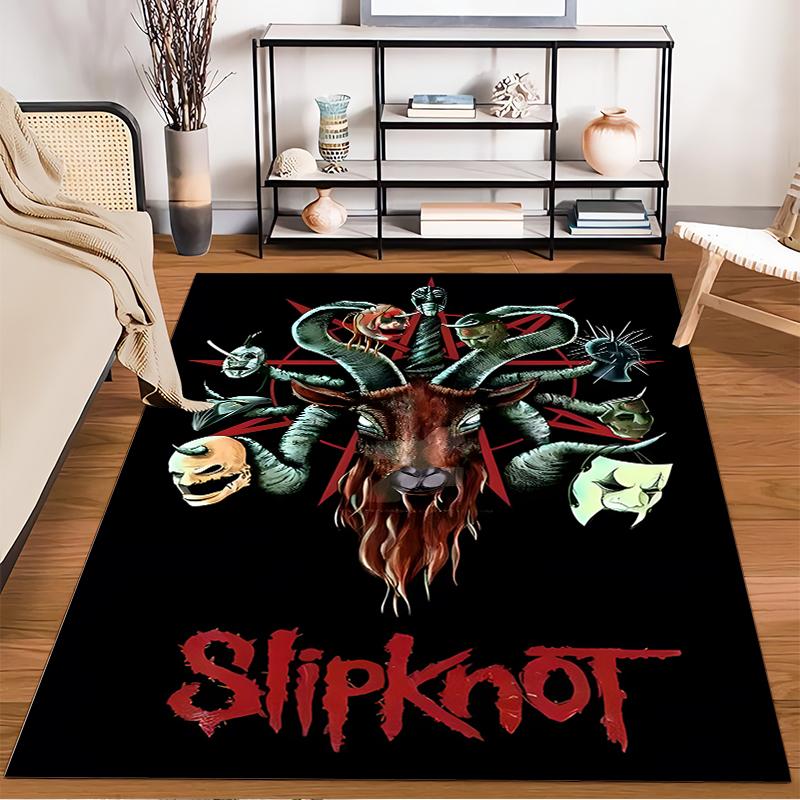Dunkelhelm mit feurigem Augen-Design Teppich Rutschfester Teppich geeignet für Wohnzimmer- und Schlafzimmer-Sofas