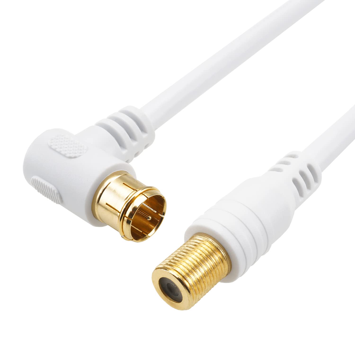 

Horlick Antenna Extension Cable for TV 1m Broadcasting White Connector [4K8K (3224MHz)/BS/CS/Terrestrial Digital/CATV Compatible] F-Type Female/L-Type білий