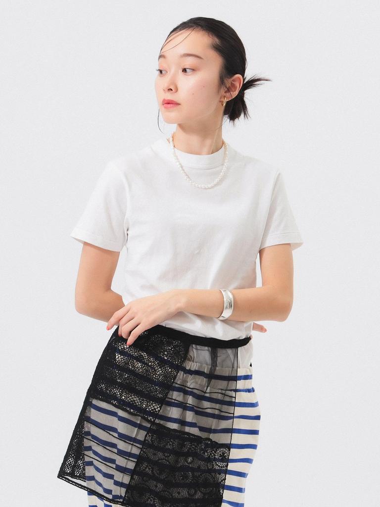 Beams Boy TEE Basic 13040204654 S/S T-Shirt, Women's, OFF_WHT,