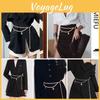 Small Fragrance Waist Chain For Women Metal Elegant Belt With Tassel Details